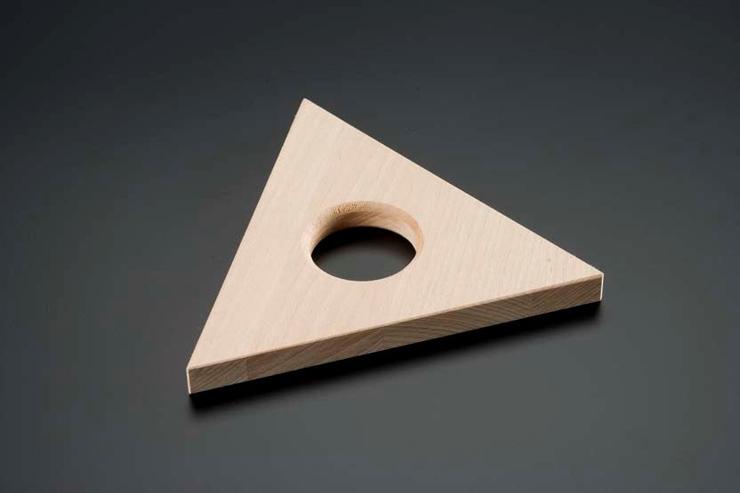 Beech Hardwood Triangular Pot Stand