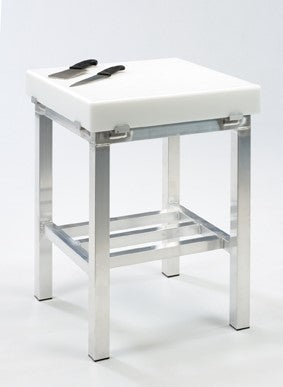 Aluminium Stand for Rowplas HDPE500 polyethylene 4"/100mm Heavy Duty Block - 29"/740mm high