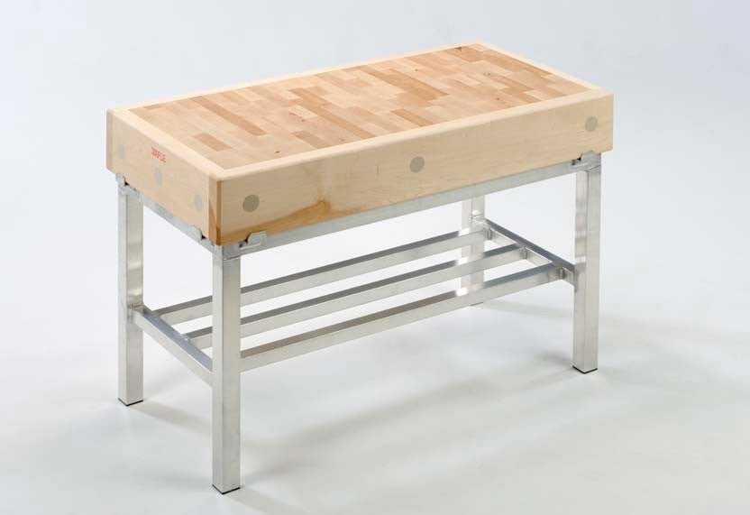 Stainless Steel Stand for Reversible Maple Butchers Block 7"/175mm - 26"/660mm high (STAND ONLY)